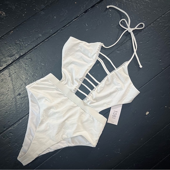 NWT White One-Piece Swimsuit | Tobi - Picture 3 of 6